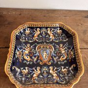 Assiette Plat Coupe Corbeille Faïence Gien Modèle Renaissance Ange Angelot
