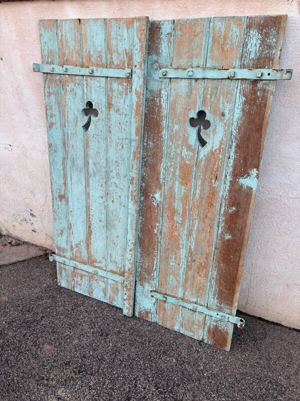 Paire de volets bois vert