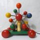 KOUVALIAS vintage wooden pull toy spoutnik multicolour balls