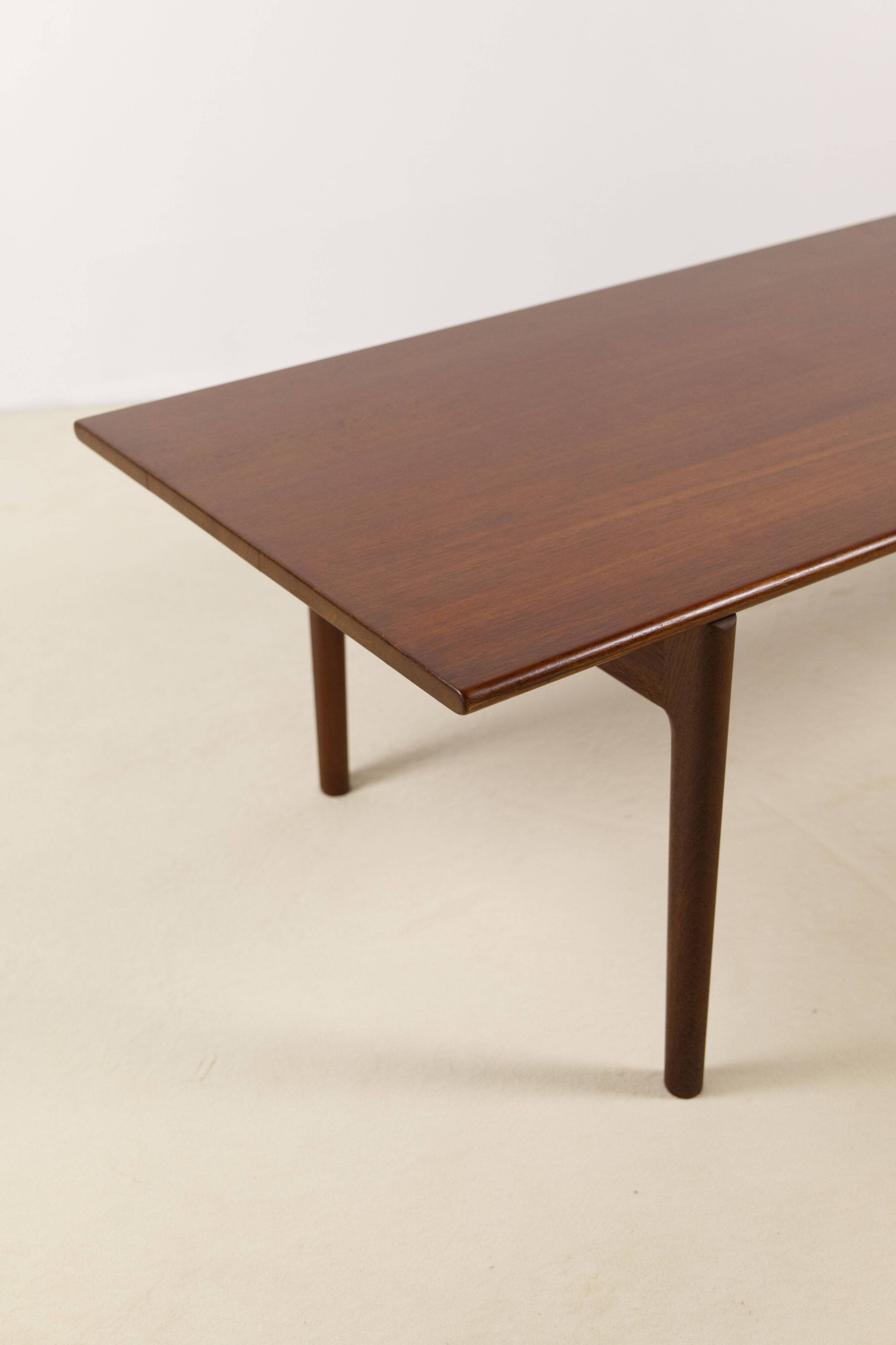 Hans Wegner AT-15 Solid Teak and Oak Coffee Table for Andreas Tuck