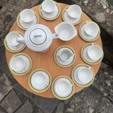 Old coffee service with yellow decor