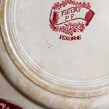 Five plates of earthenware from Pexonne 19th service "flowers"