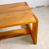 Asymmetrical solid elm coffee table Maison Regain
