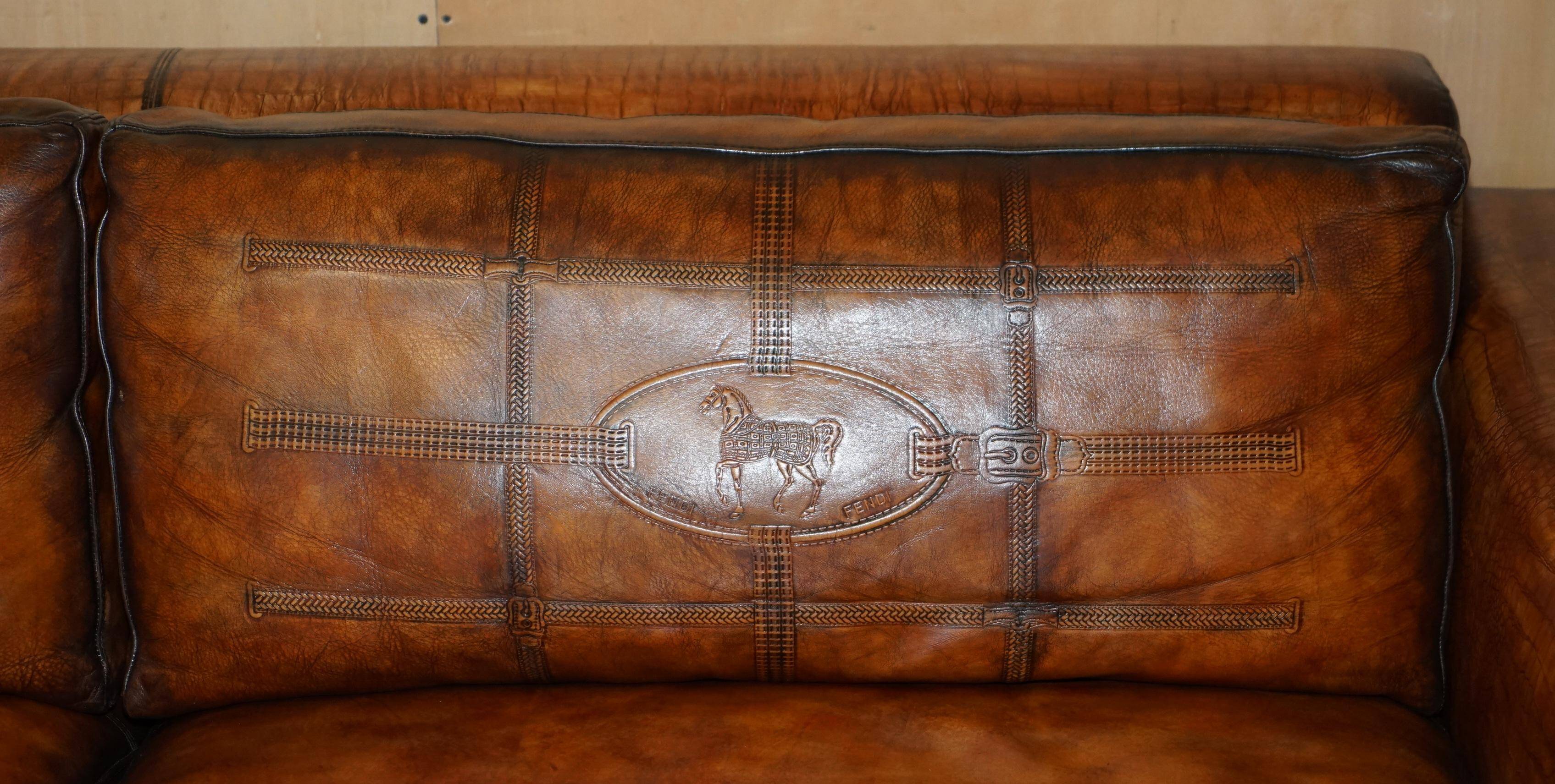 Fendi crocodile-embossed leather canapé, limited edition.