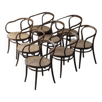 Ensemble de 8 fauteuils de Thonet pour Ligna Drevounia, Tchécoslovaquie, 1960