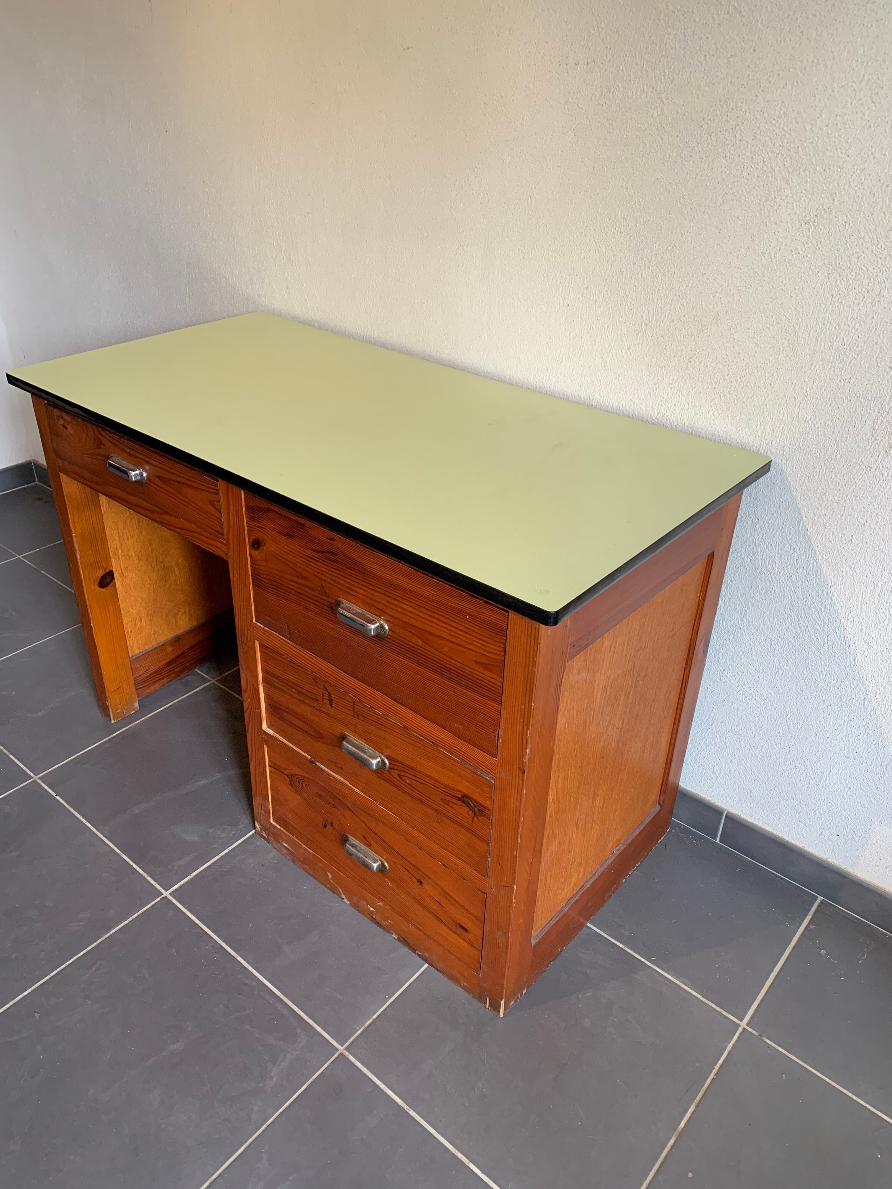 Pine desk formica tray