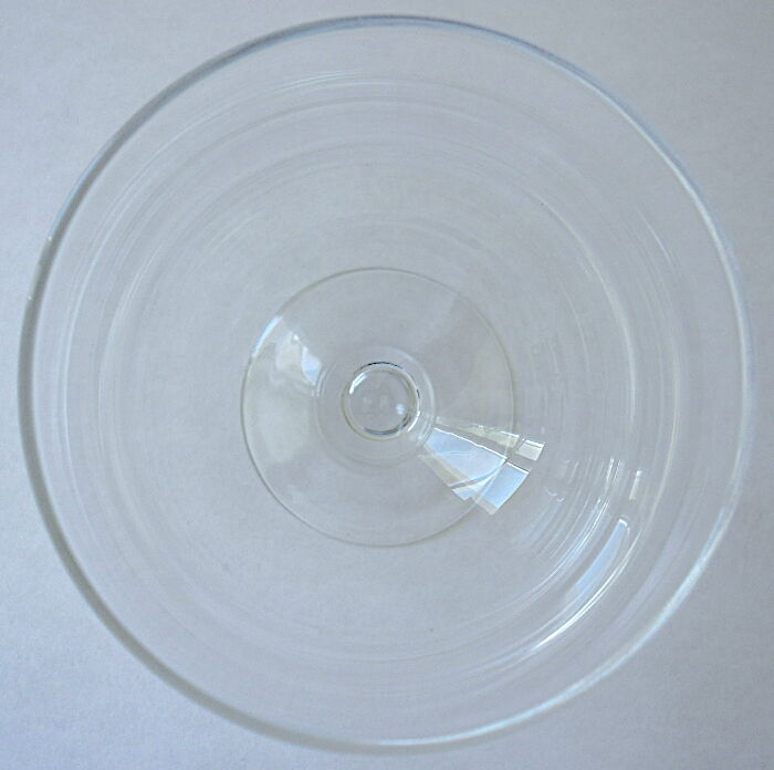 Suite of six large crystal wine tasting glasses