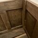 Large antique chest in weathered solid wood