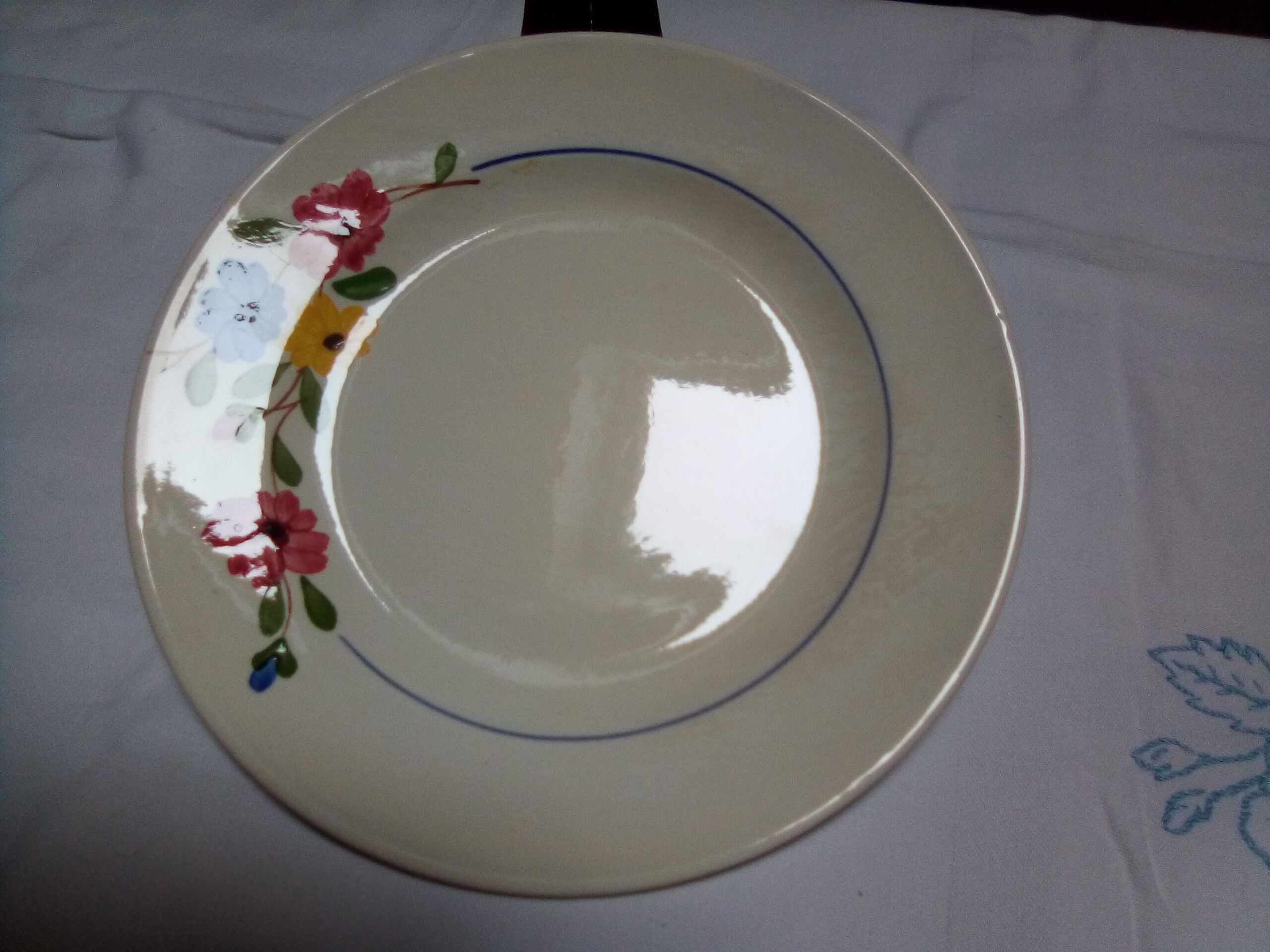 4 Beausoleil Digoin Sarreguemines dessert plates