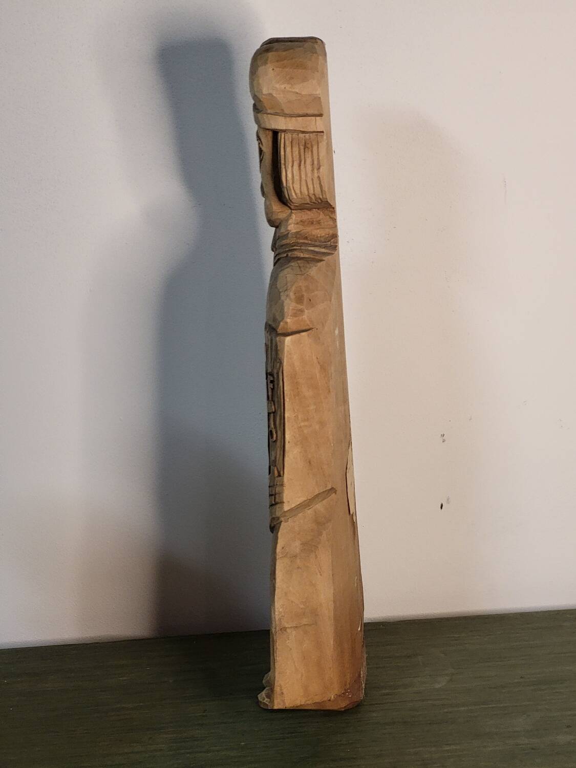 Wooden religious statuette