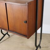 Vintage modular bookcase in wood and metal, Italy, 1960