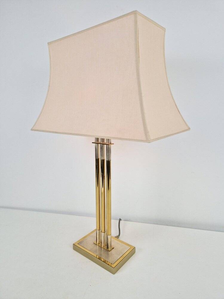 Brass Table Lamp from Deknudt, Belgium, 1978