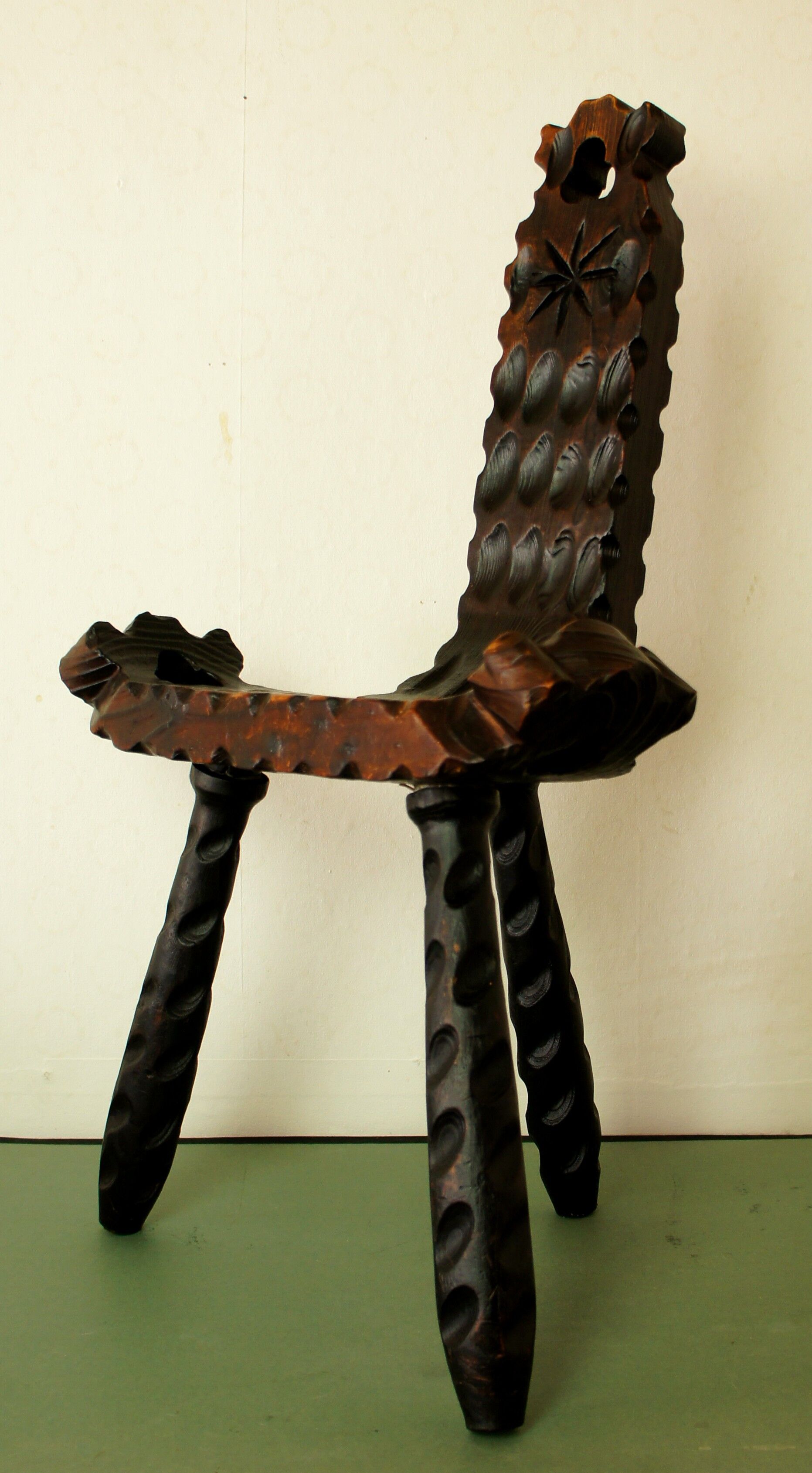 Brutalist tripod chair