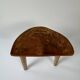Tabouret vintage en bois tripode, France, 1960