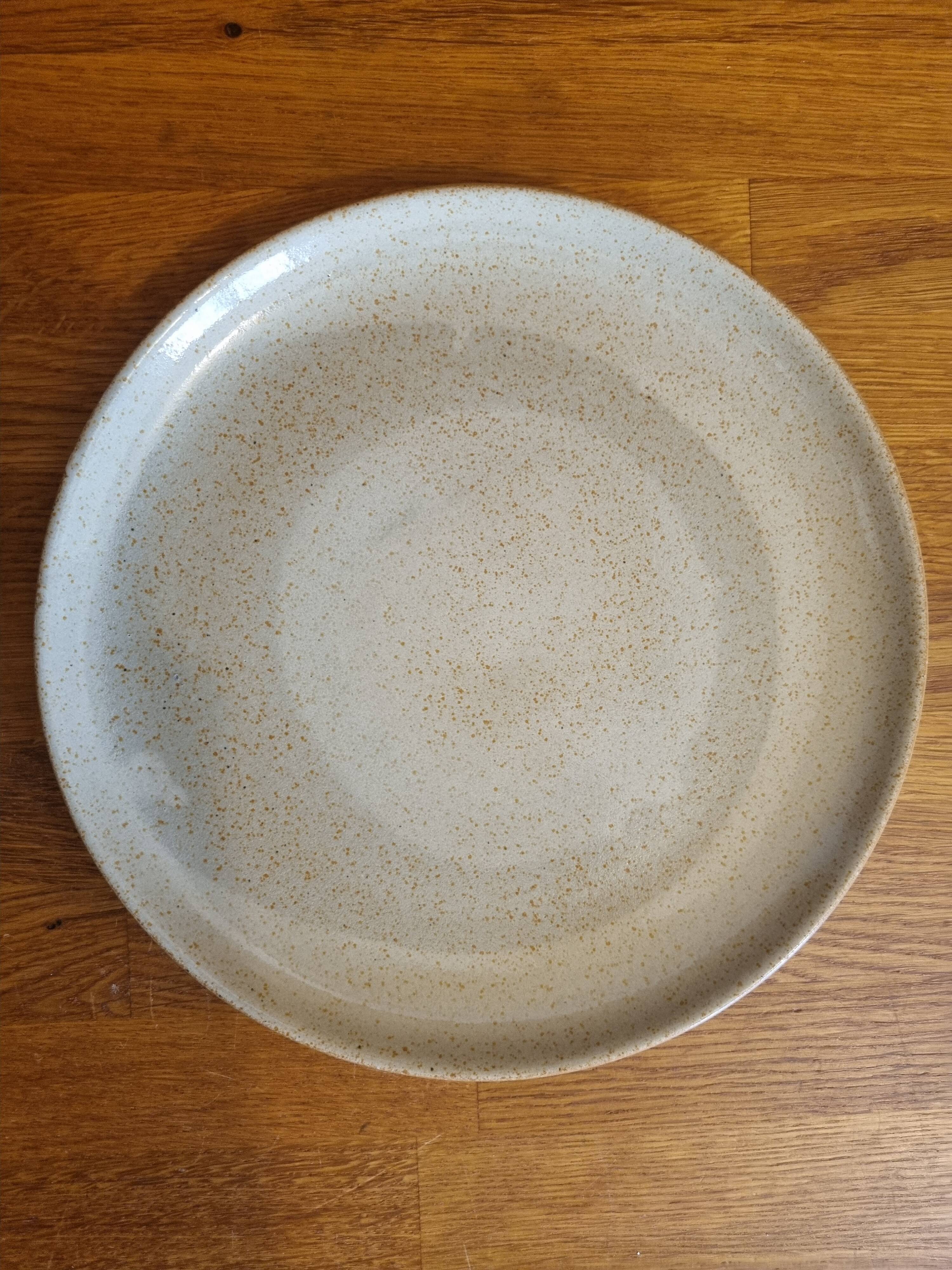 Assiette plate en grès de France Diamètre 24 cm