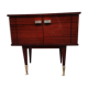 Vintage bedside table veneer wood varnish