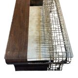 Metal coffee table with glass top
