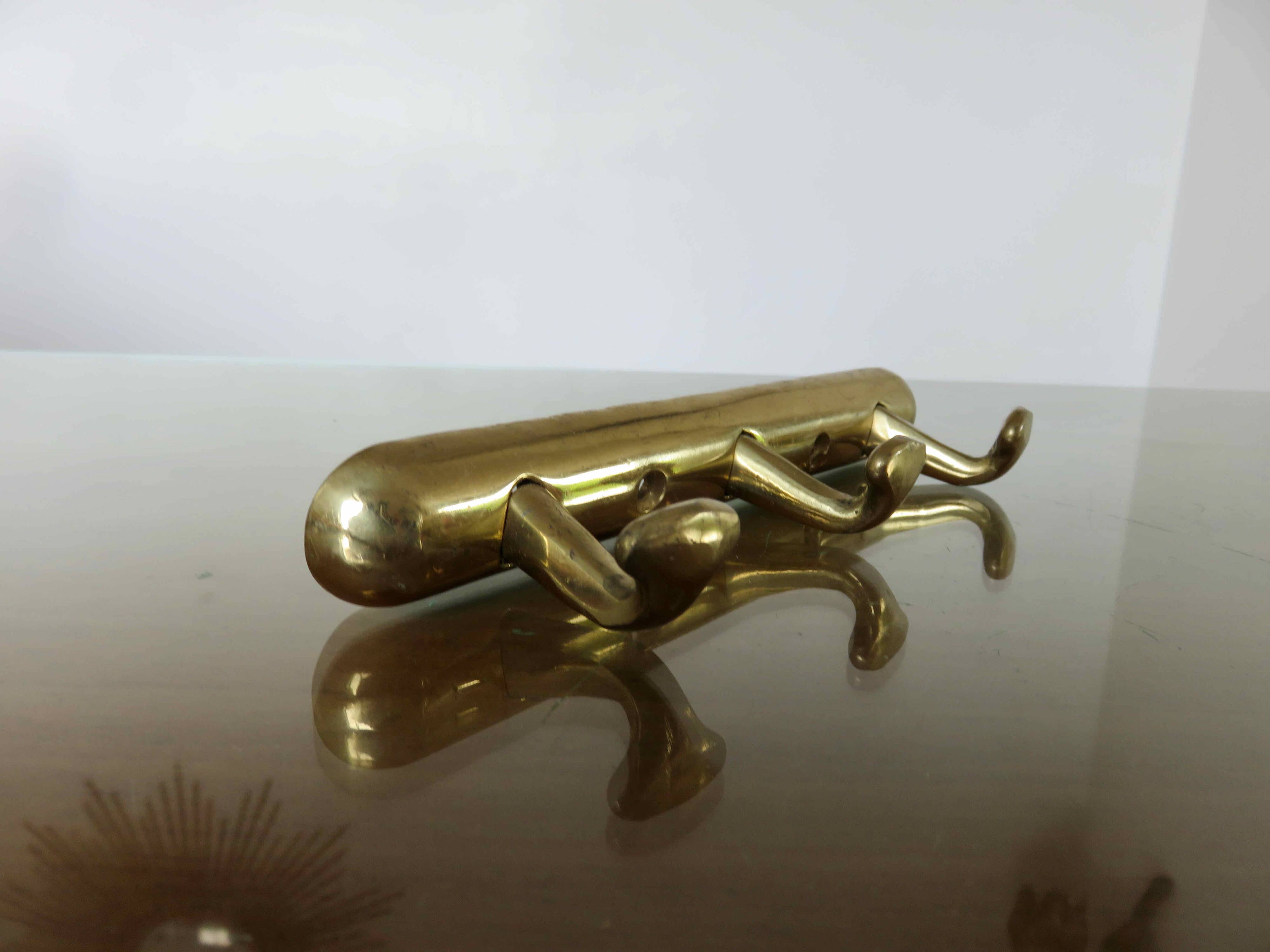 Brass tea towel holder