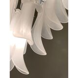Lustre en cascade en verre de murano givré « selle »