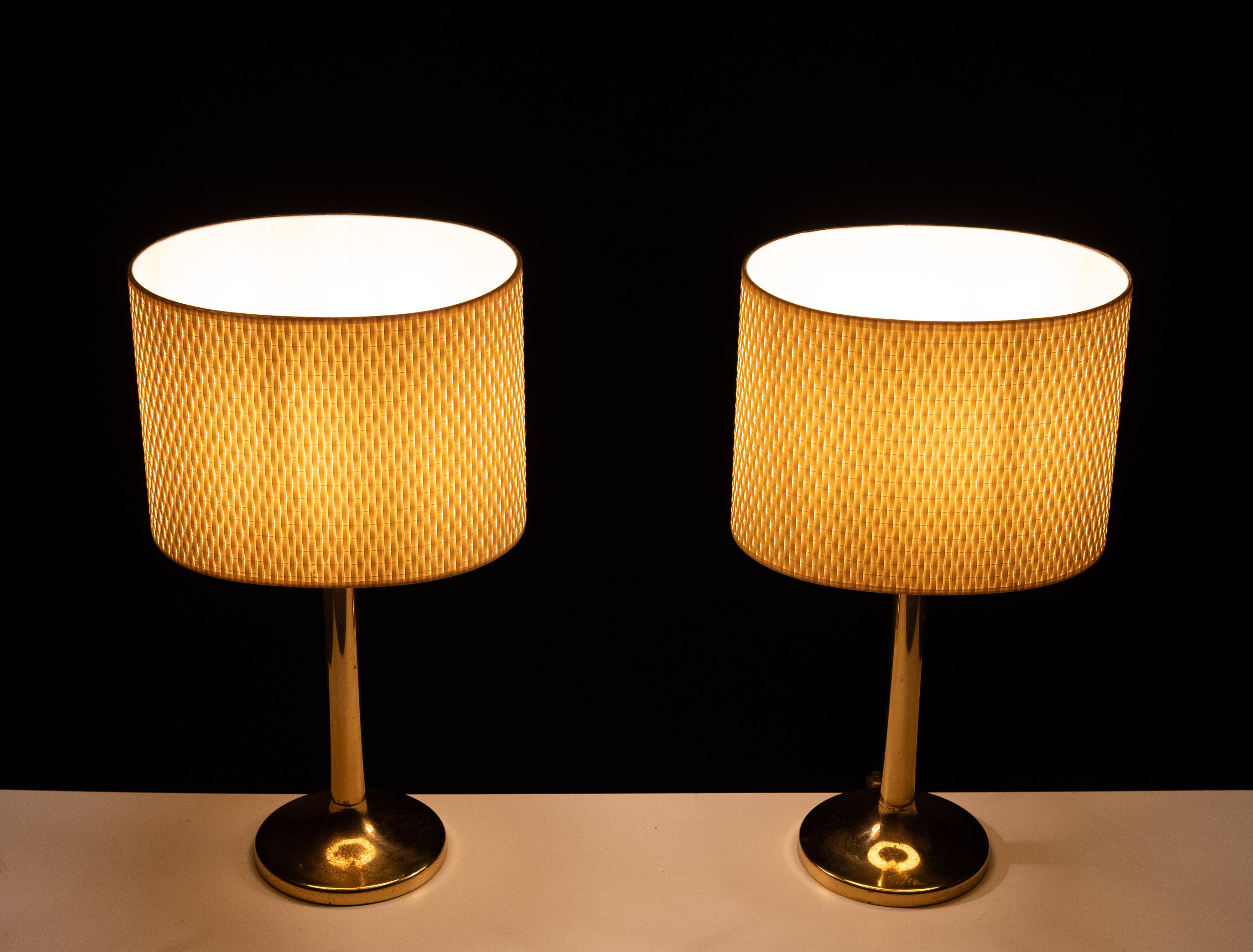 Sölken Leuchten Brass table lamps 1970s Germany