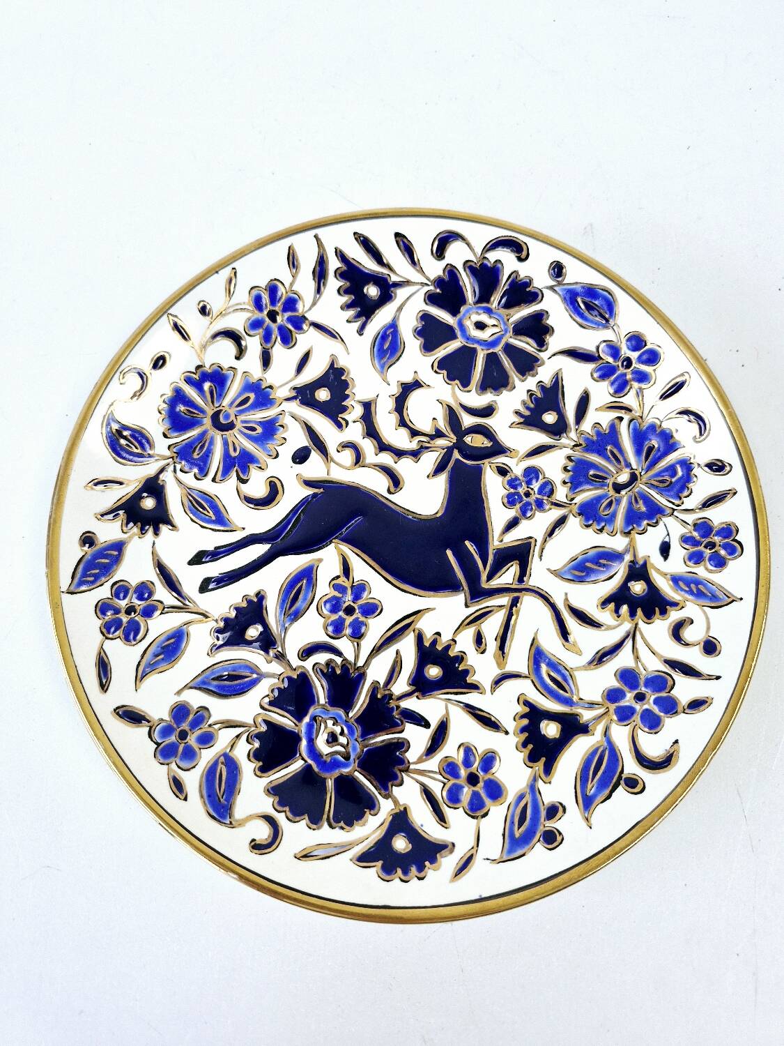 Vintage Ceramic Wall Decorative Plate Lindos Rhodes Greece Hand Painted