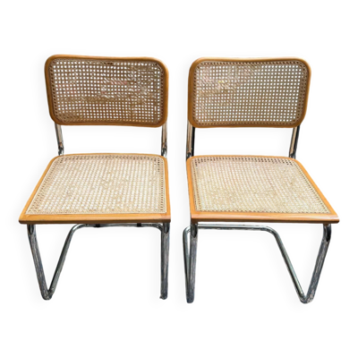 2 chaises Cesca B32 par Marcel Breuer