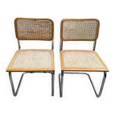 2 chaises Cesca B32 par Marcel Breuer