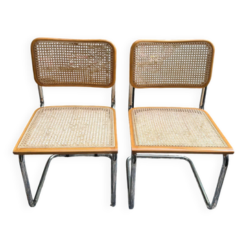 2 Cesca B32 chairs by Marcel Breuer
