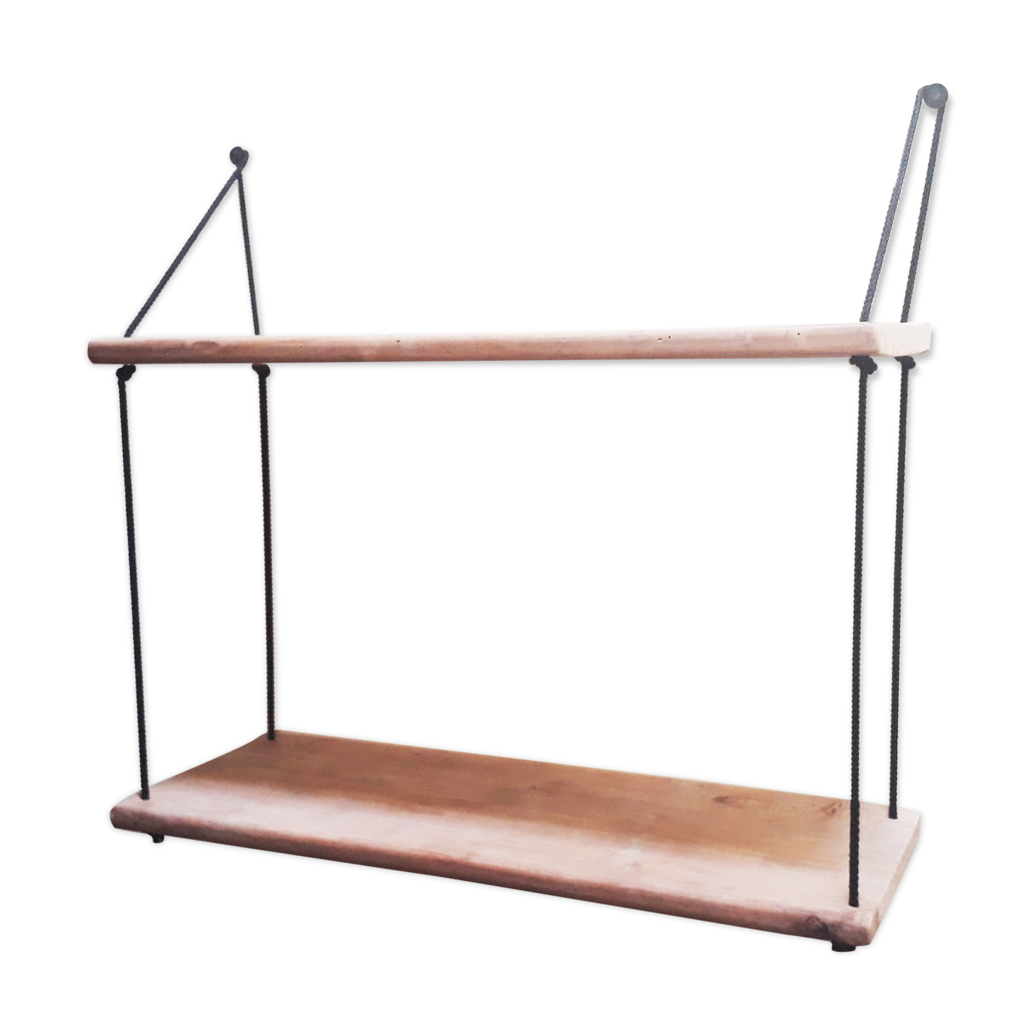 Etagère industrielle en chêne