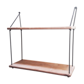 Oak industrial shelf