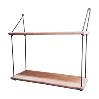 Oak industrial shelf