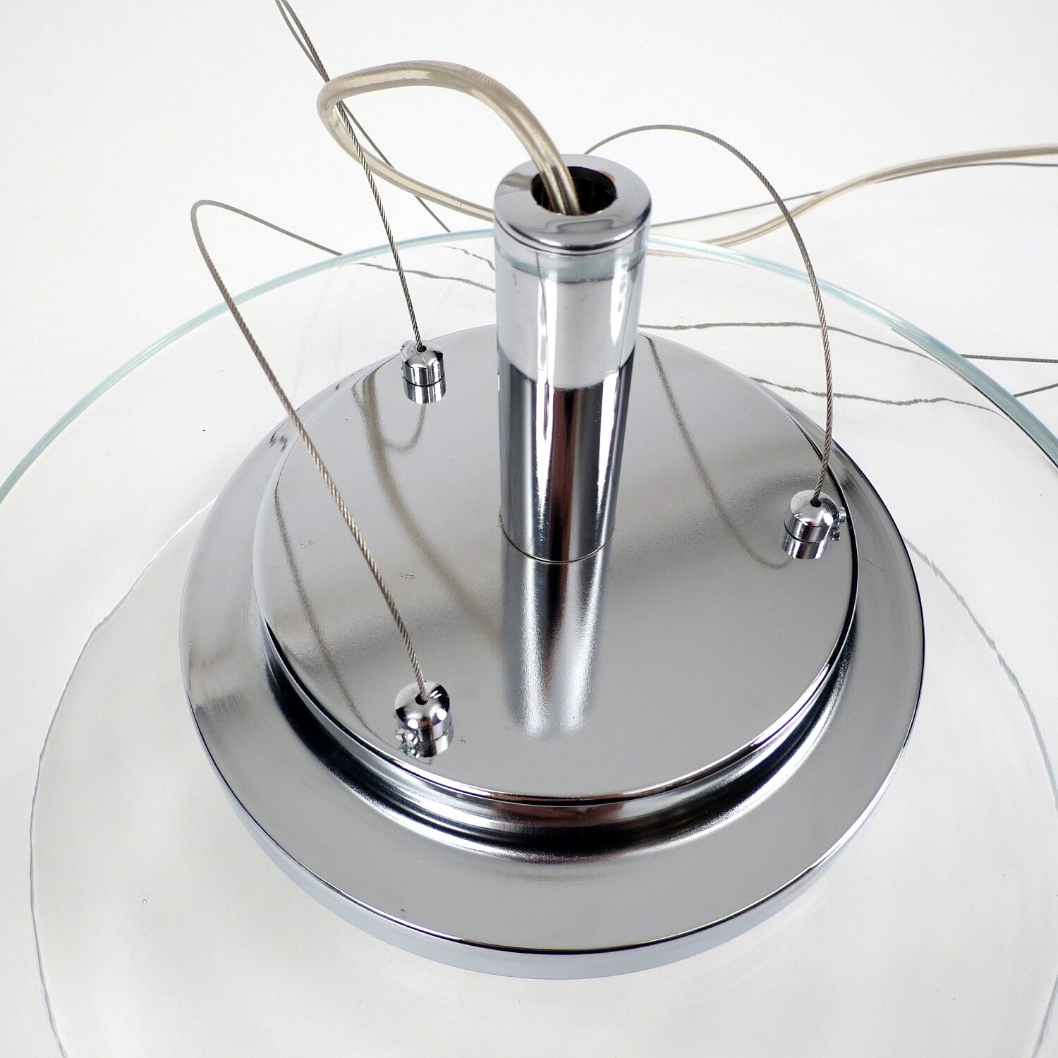 Italian glass lamp , 1980s