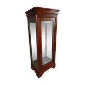 Vitrine bois verre et miroir