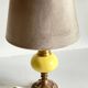 Old ceramic and bronze lamp