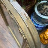 Miroir ancien bois et stuc doré