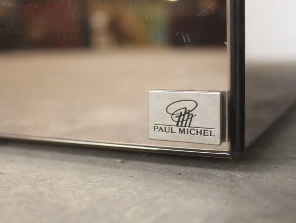 Paul michel burl wood multi functional coffee table and dry bar