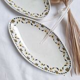 Yellow and black plate Gien 456