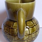 Bistro pitcher in vintage Sarreguemines earthenware