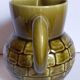 Bistro pitcher in vintage Sarreguemines earthenware