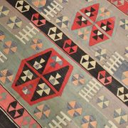 6x8 Kilim Multicolor Geometric Style Kilim Rug, 168x235 Cm