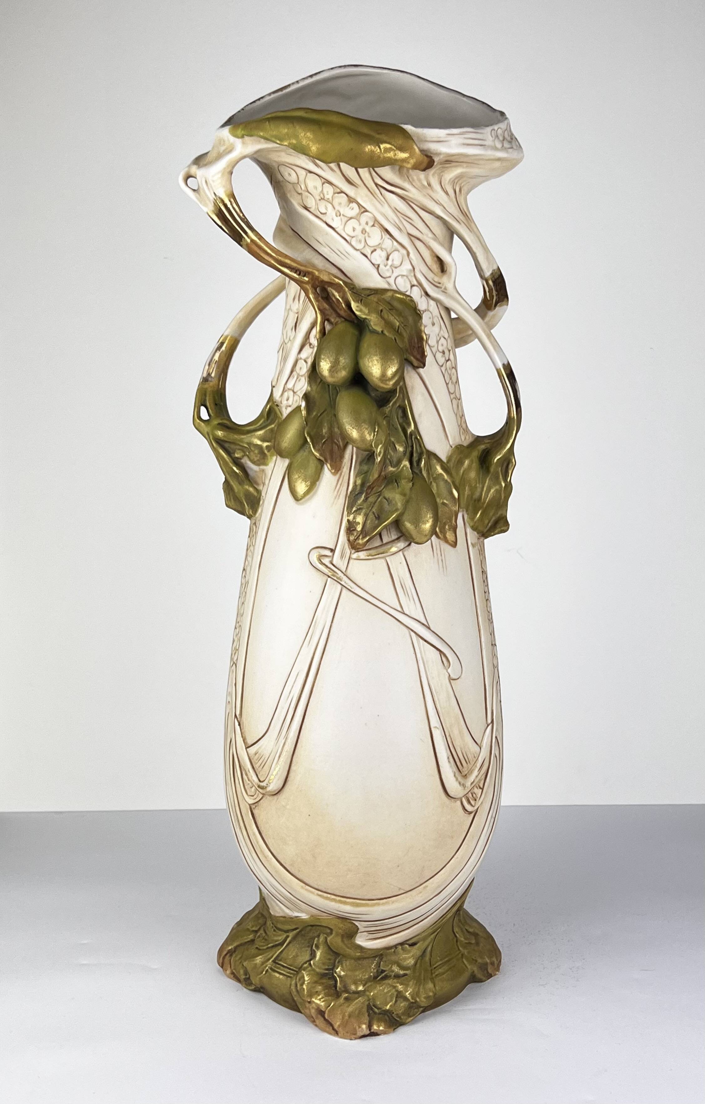 Royal Dux Bohemia Art Nouveau Vase 49 cm