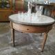 Table basse bouillotte en acajou