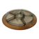 Digsmed vintage teak plateau – rotating Lazy Susan with 6 ramekins – of