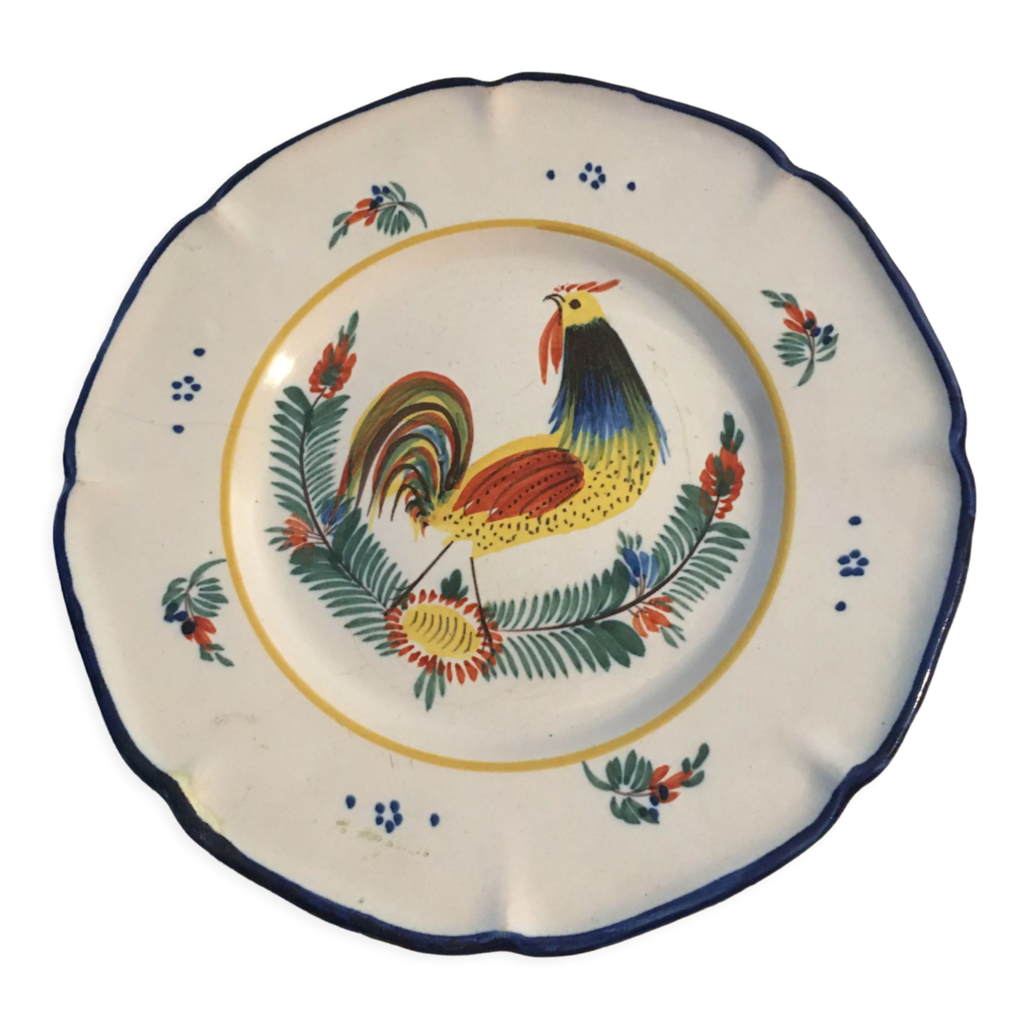 Earthenware plate Antoine Montagnon Nevers