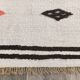 Tapis de couloir contemporain blanc et noir 2x9, 76x263 cm