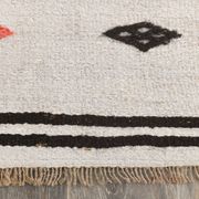 Tapis de couloir contemporain blanc et noir 2x9, 76x263 cm