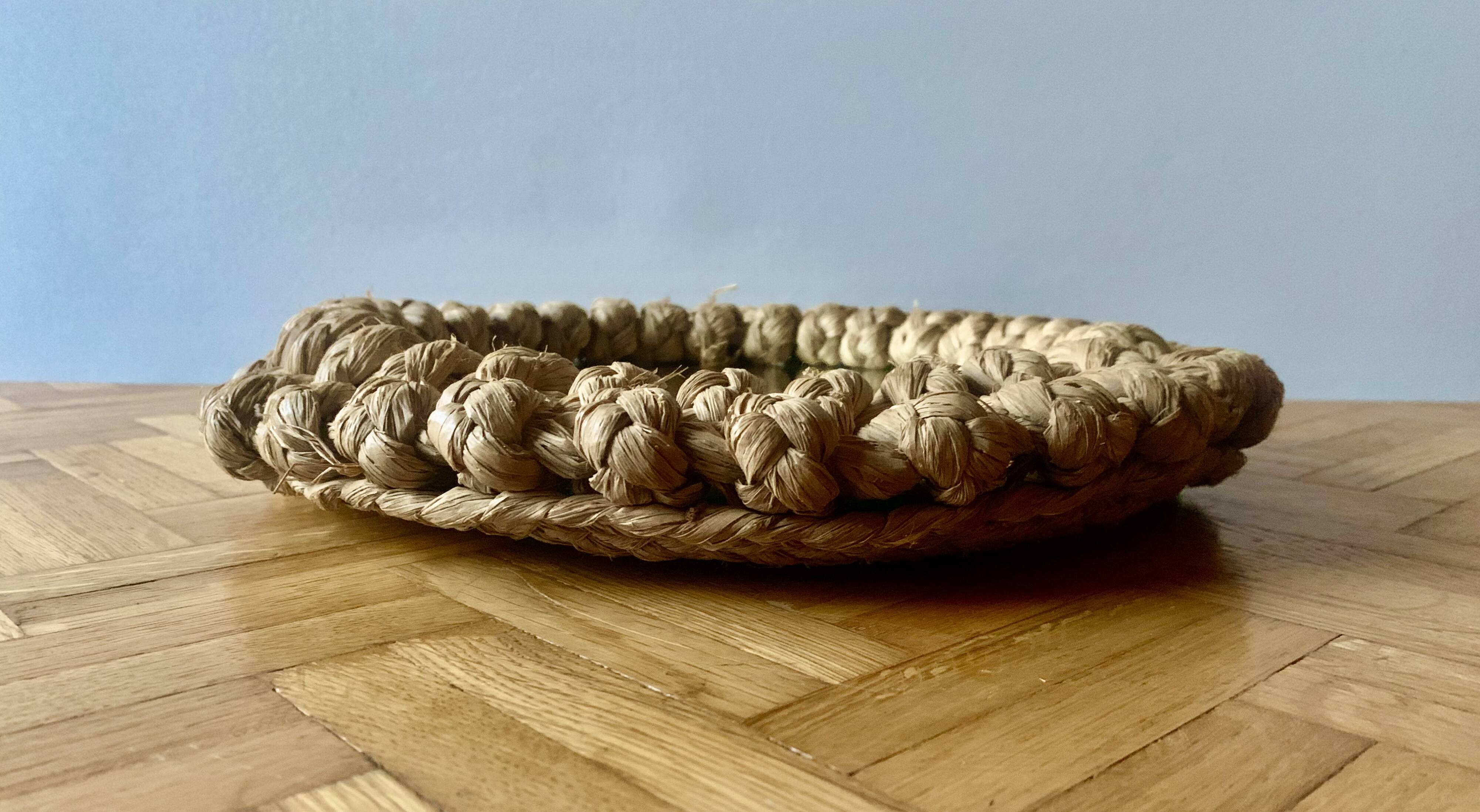 Round rope mirror from the 70s