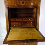 Secretary Empire Style Hand Polished Mahogany With Intarsia From 1820s