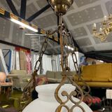 Gilded brass ceiling lamp
