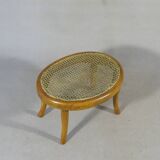 Caned foot stool, 1910 by Mundus, - FUßSCHEMEL
